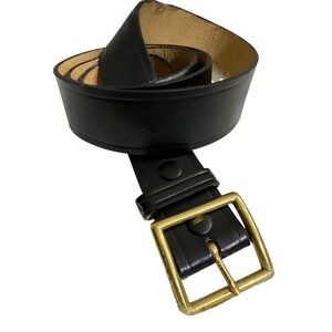 Dutyman 1611 Black‎ Genuine Leather Duty Belt Government Spec Brass Buckle 50